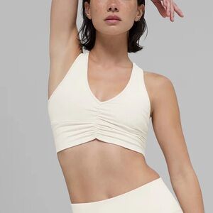 ALO Yoga Cream Sports Bra Minimalist Design